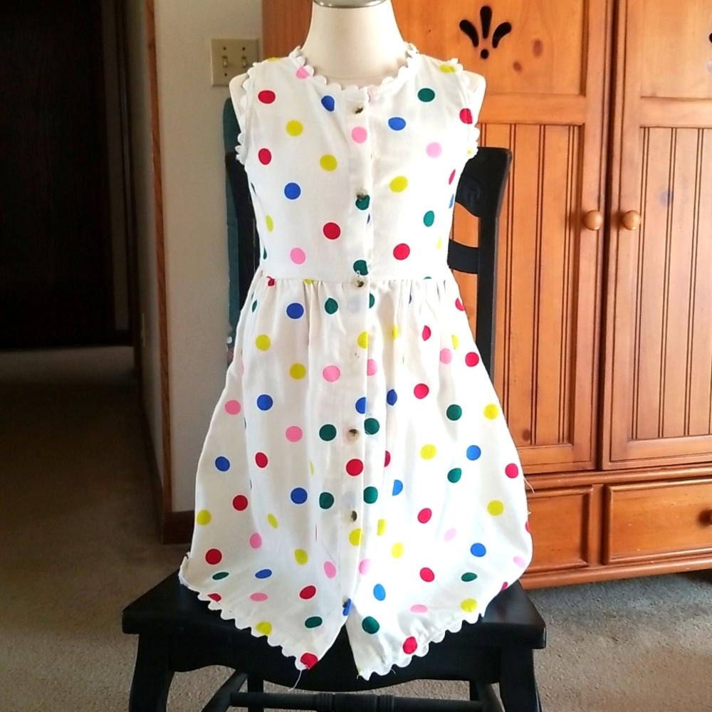 Cute button front polka dot dress
